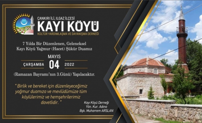 GELENEKSEL YAĞMUR (HACET) DUASI