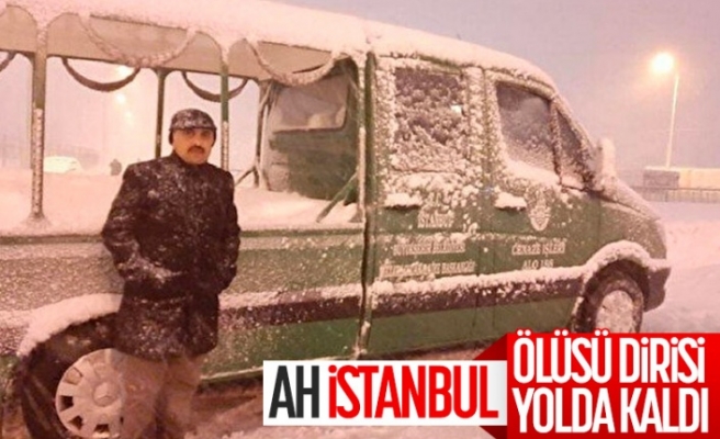 Sultangazi'de cenaze nakil aracı yolda kaldı