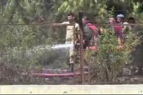 Sultangazi'de askeri kışlada korkutan yangın