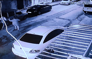 Sultangazi'de park halindeki araçların aynalarını...