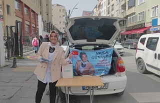 Cebeci mahallesi muhtar adayı Nejla Günaydın'a...
