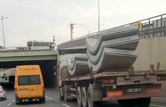 Arnavutköy'de tonlarca ağırlıktaki tehlikeli taşımacılık kameraya yansıdı